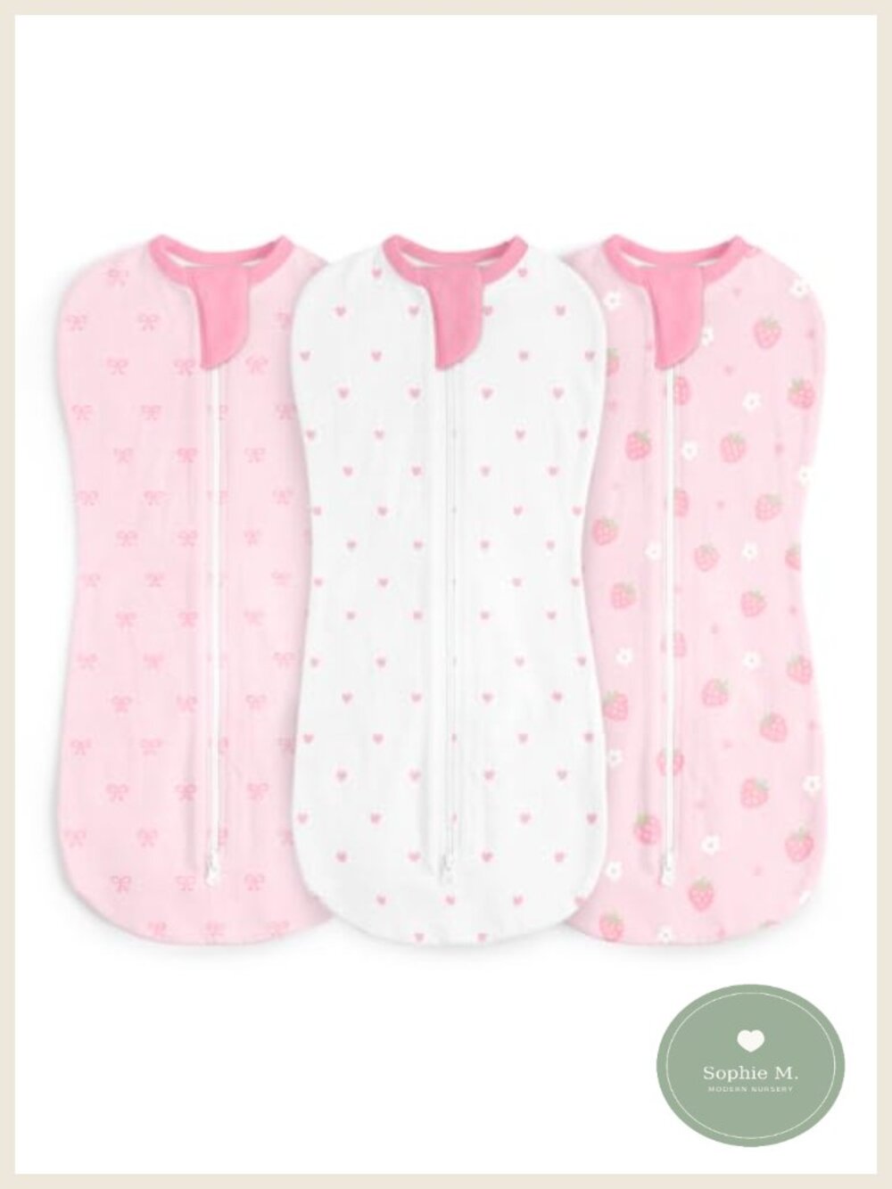 Cotton Swaddle Sleep Sack 0-2 Months Zipper Wearable Blanket Newborn